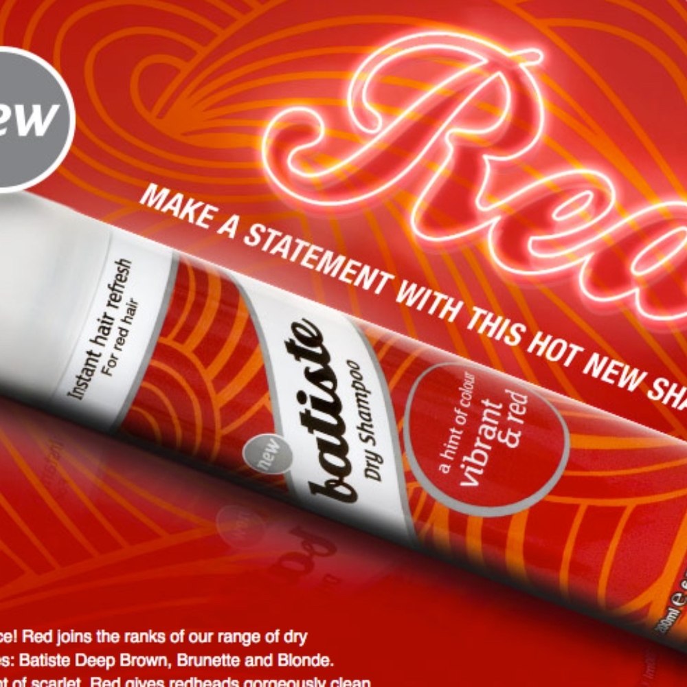 Batiste Dry Shampoo in Vibrant Red NEW!